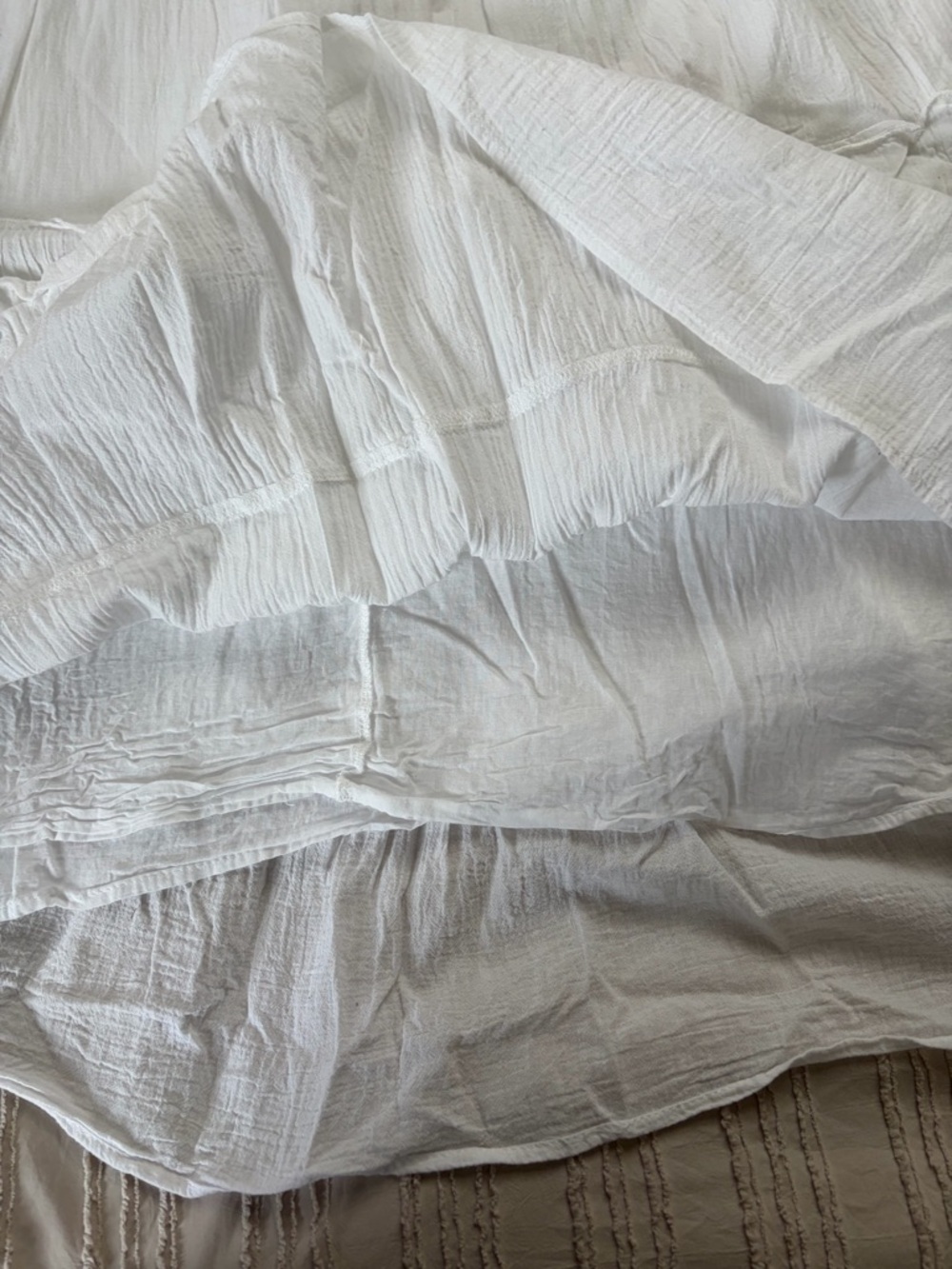 Edikted White Tiered Maxi Skirt - Picture 4 of 5